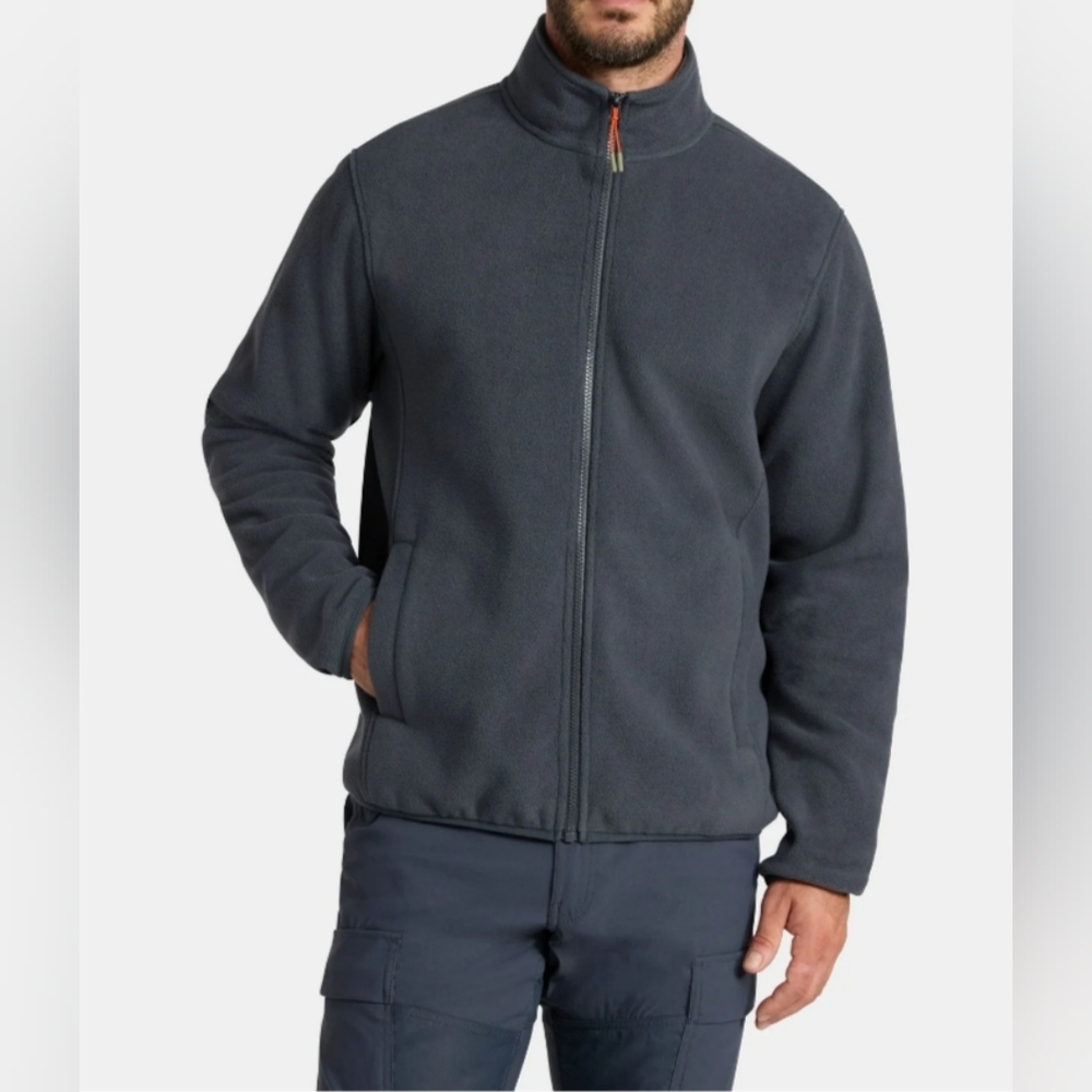 Ozark Trail Men's Size L Polar Fleece Zip-Front Jacket NWT Greystone NWT